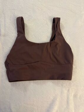 Gymshark Scoop Sports Bra in Chocolate Brown